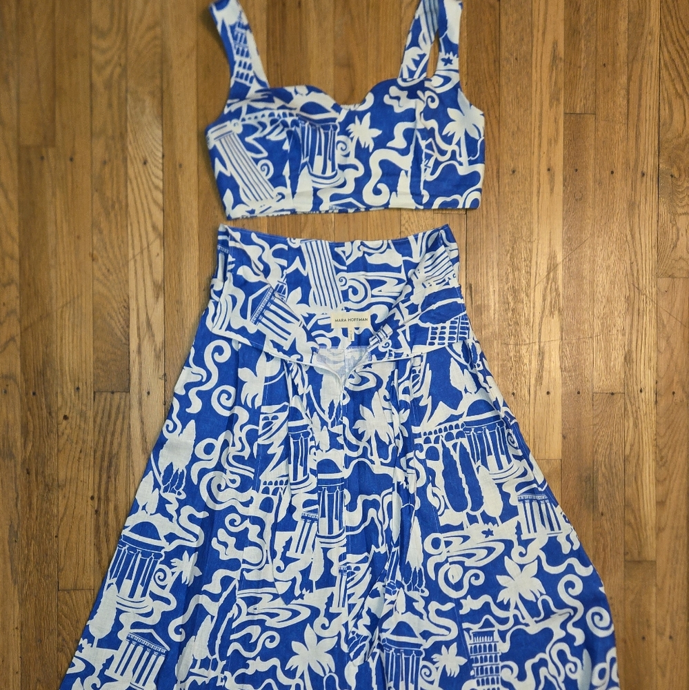 Mara Hoffman Anna Skirt and Coordinating Bustier Set